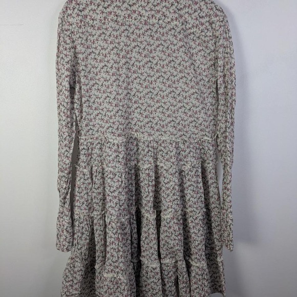 Ralph Lauren Denim & Supply Floral Mini Dress M Tiered Long sleeve Button - Picture 6 of 8